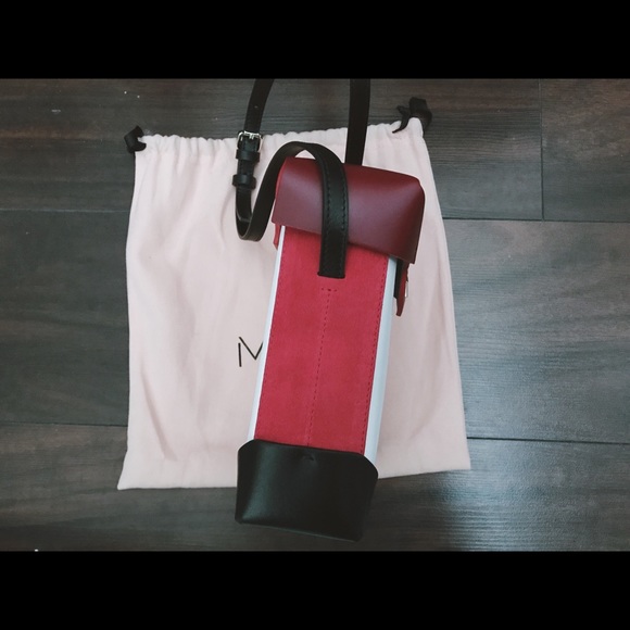 MANU ATELIER Pristine leather suede shoulder bag